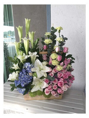 กระเช้าดอกไม้ BK-R012