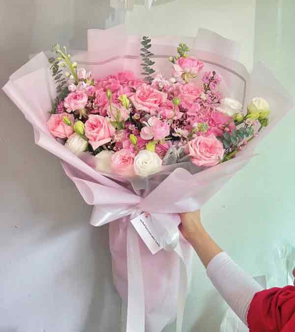 ช่อดอกไม้โทนสีสดใส 075