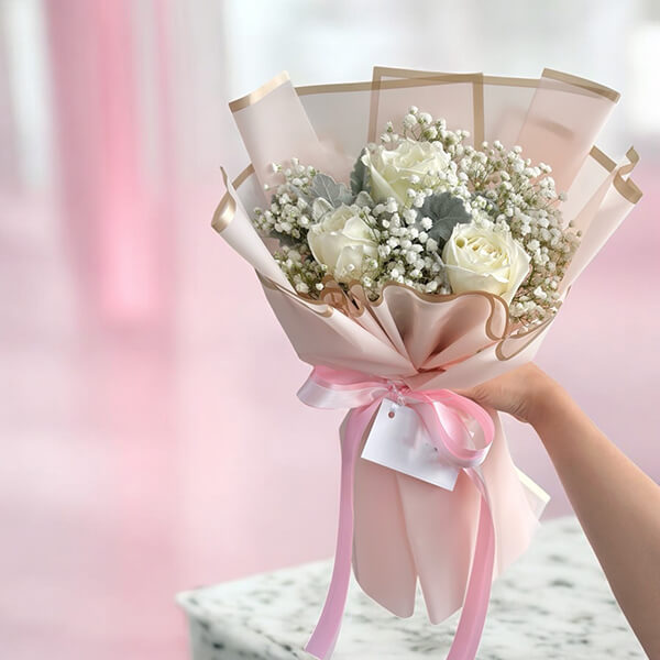 ช่อดอกไม้ขนาดเล็ก – ช่อดอกไม้ส่งด่วน " ช่อดอกไม้ 'รักนี้มี 3 ดอก"