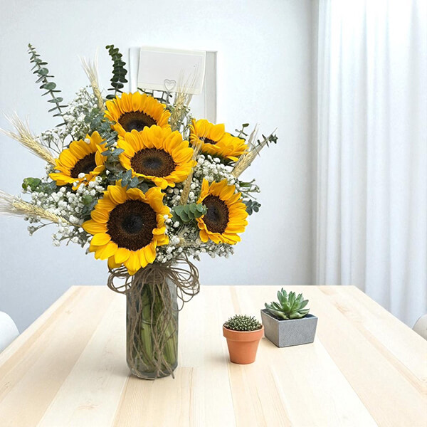 แจกันดอกไม้ “แจกันดอกทานตะวัน "– Sunflower Vase | Story Of Flower