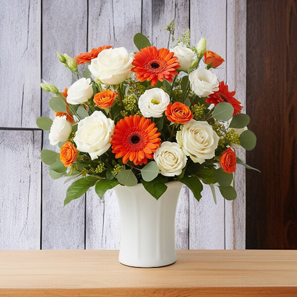 แจกันดอกไม้ “Soft Sunset Bloom”