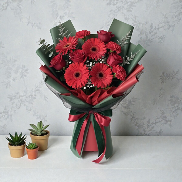 ช่อดอกไม้คริสต์มาส " Holiday Wishes Bloom Bouqut"