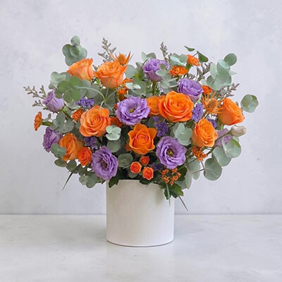 กล่องดอกไม้ Orange Violet Flower Box